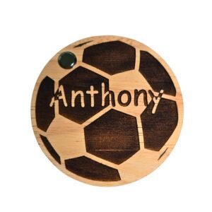 Ballon de foot en bois personnalisé