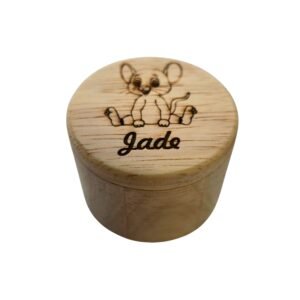 Boîte à dents de lait en bois personnalisée