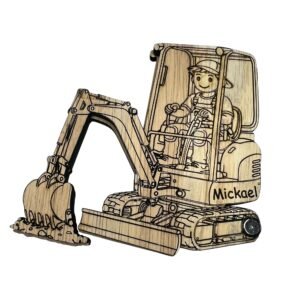 Chauffeur de pelle personnalisé en bois