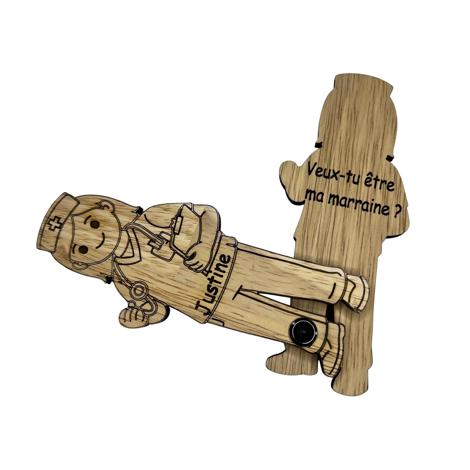 Infirmière personnalisée en bois – Image 3