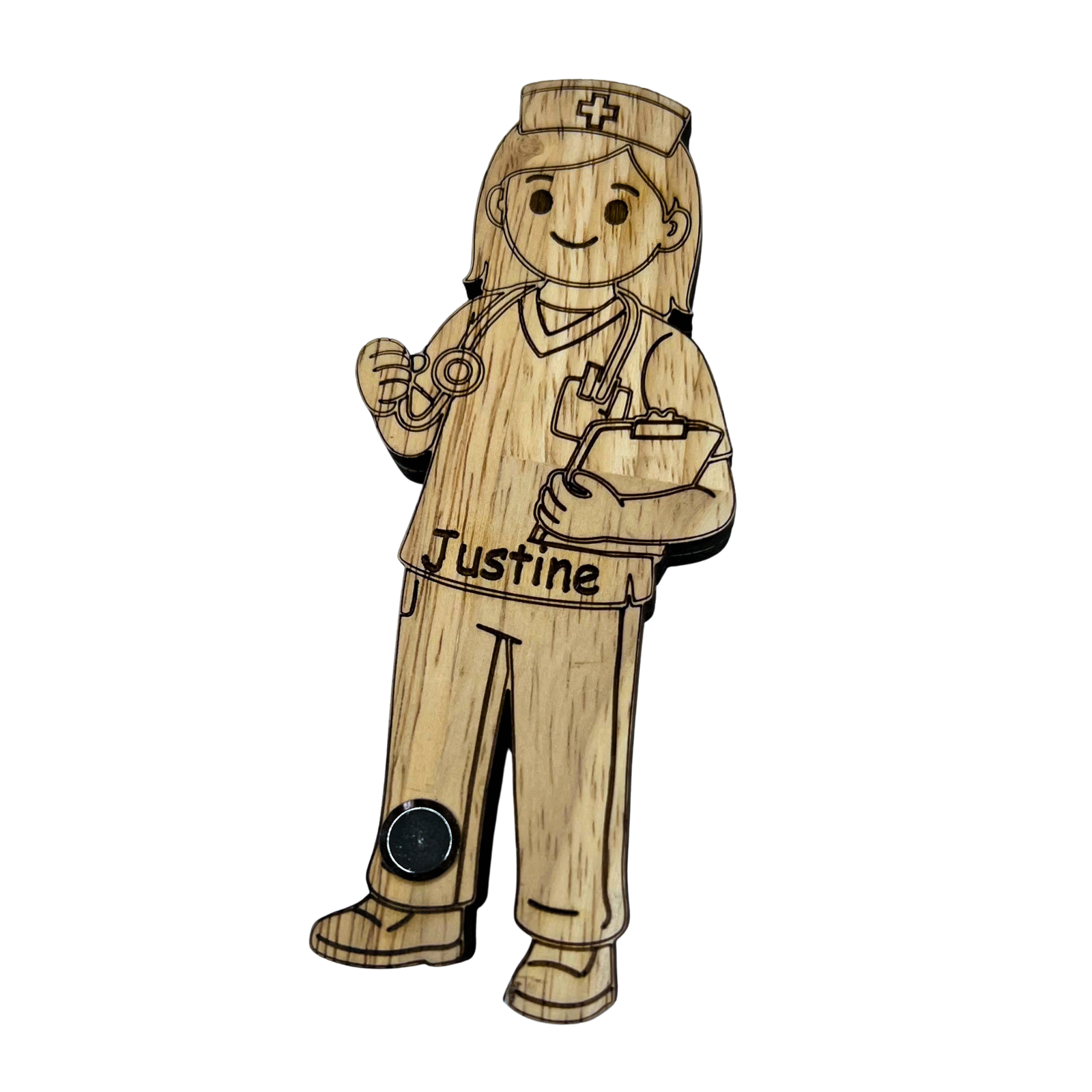 Infirmière personnalisée en bois – Image 4