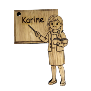 Maîtresse personnalisée en bois