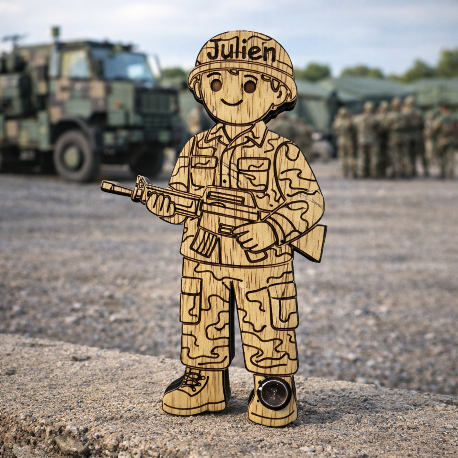 Militaire personnalisé en bois – Image 4