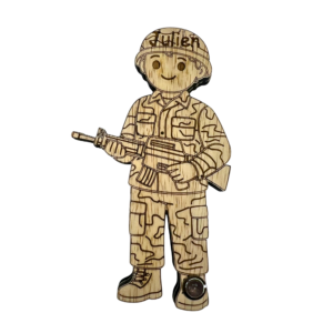 Militaire personnalisé en bois