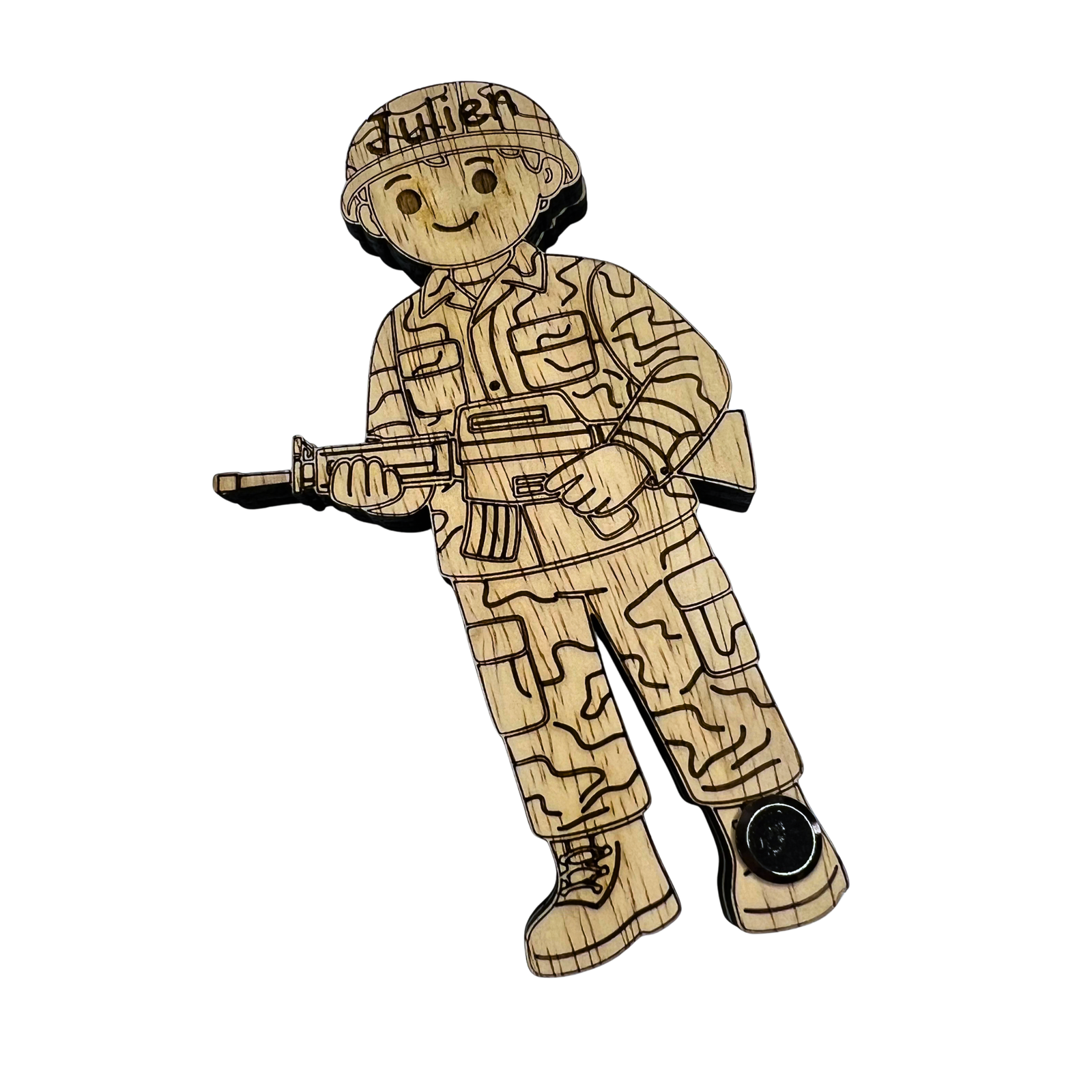 Militaire personnalisé en bois – Image 3