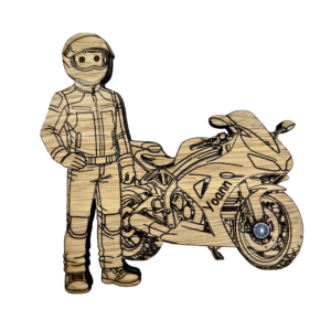 Motard personnalisé en bois