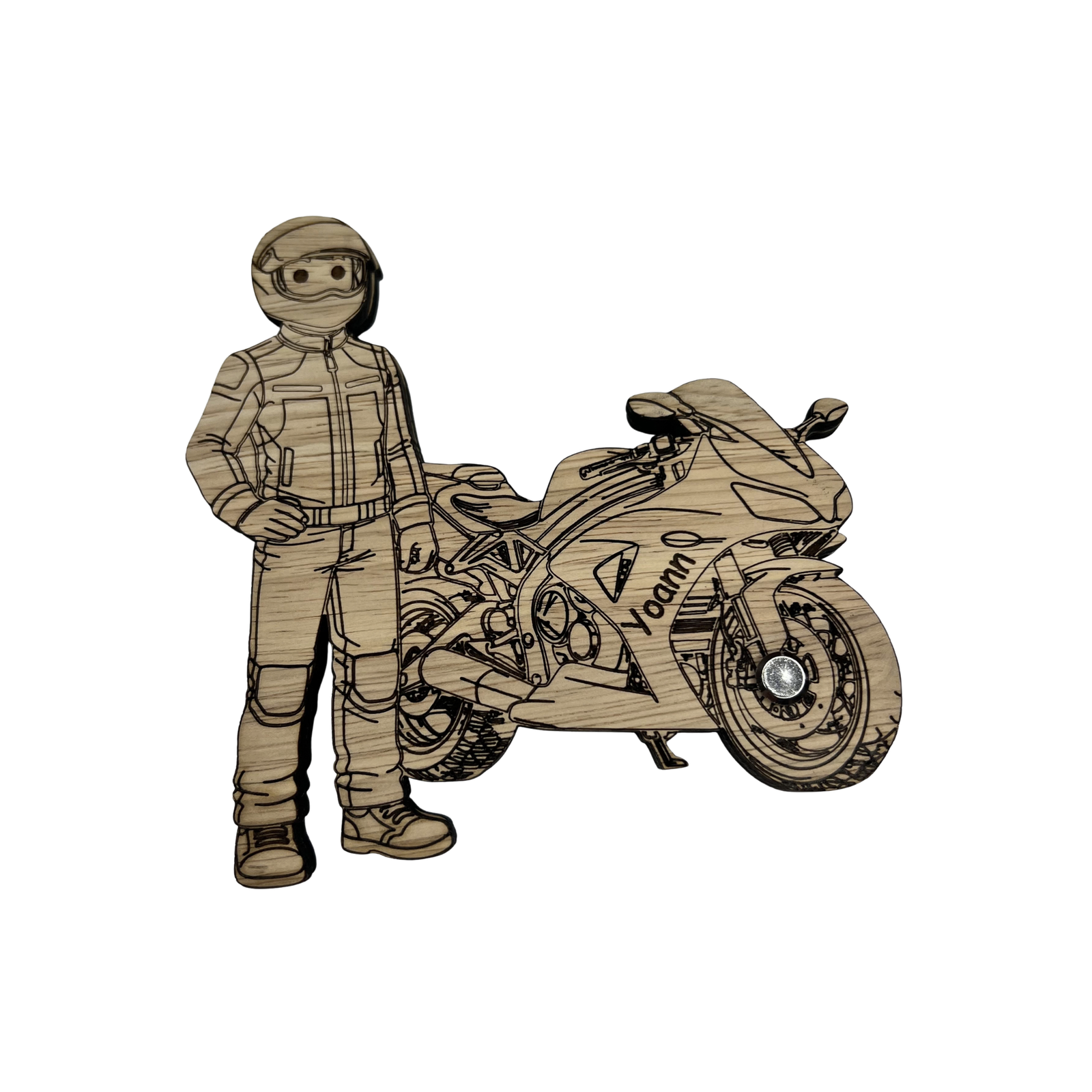 Motard personnalisé en bois – Image 4