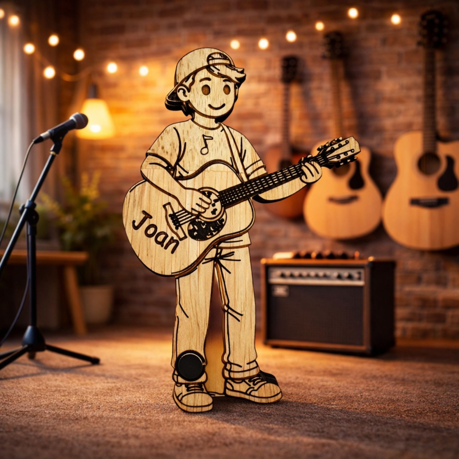 Musicien personnalisé en bois – Image 4
