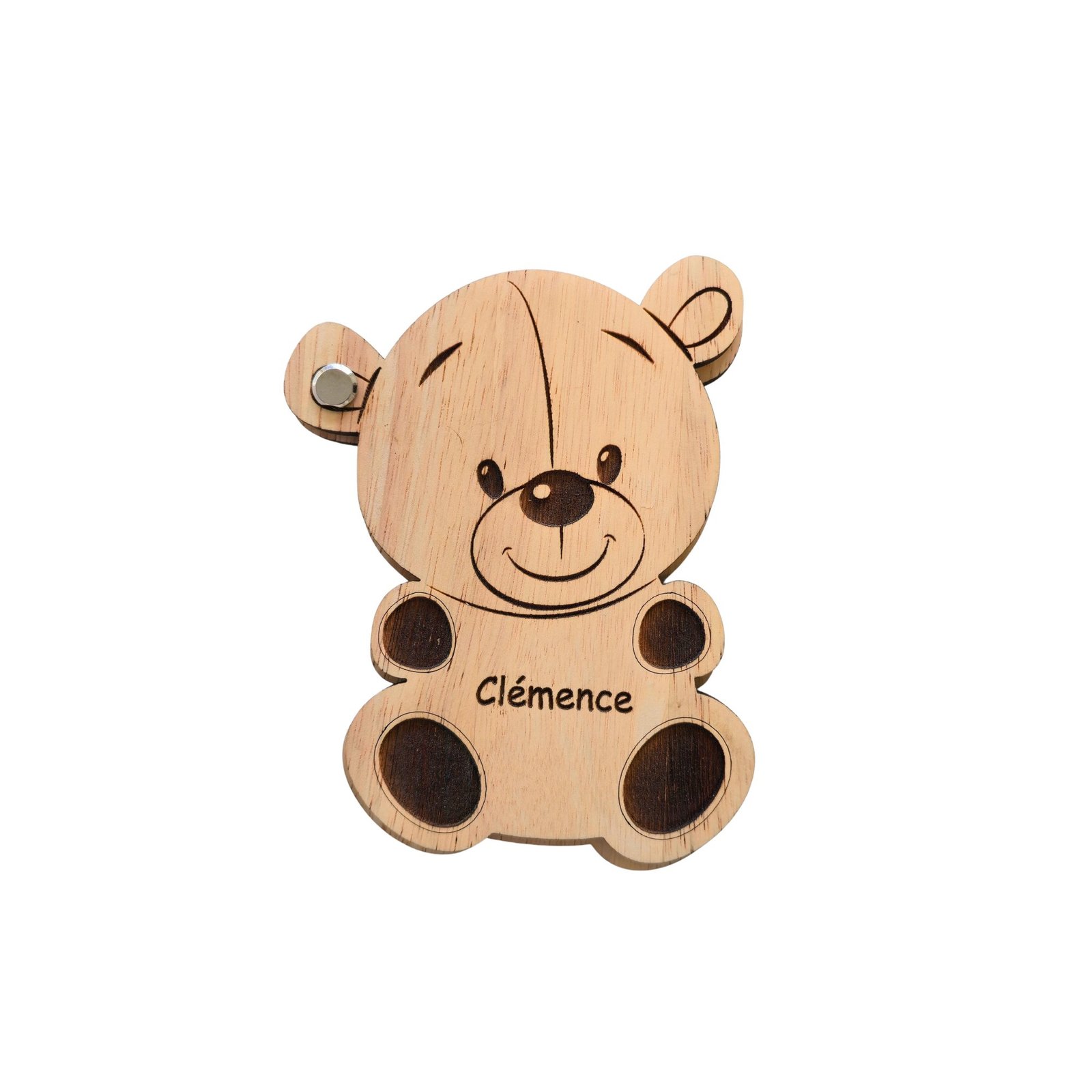 Nounours personnalisé en bois – Image 2