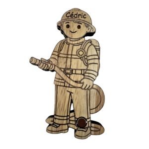Pompier personnalisé en bois