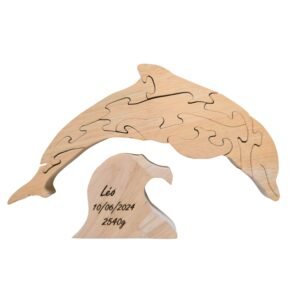 Puzzle dauphin en bois