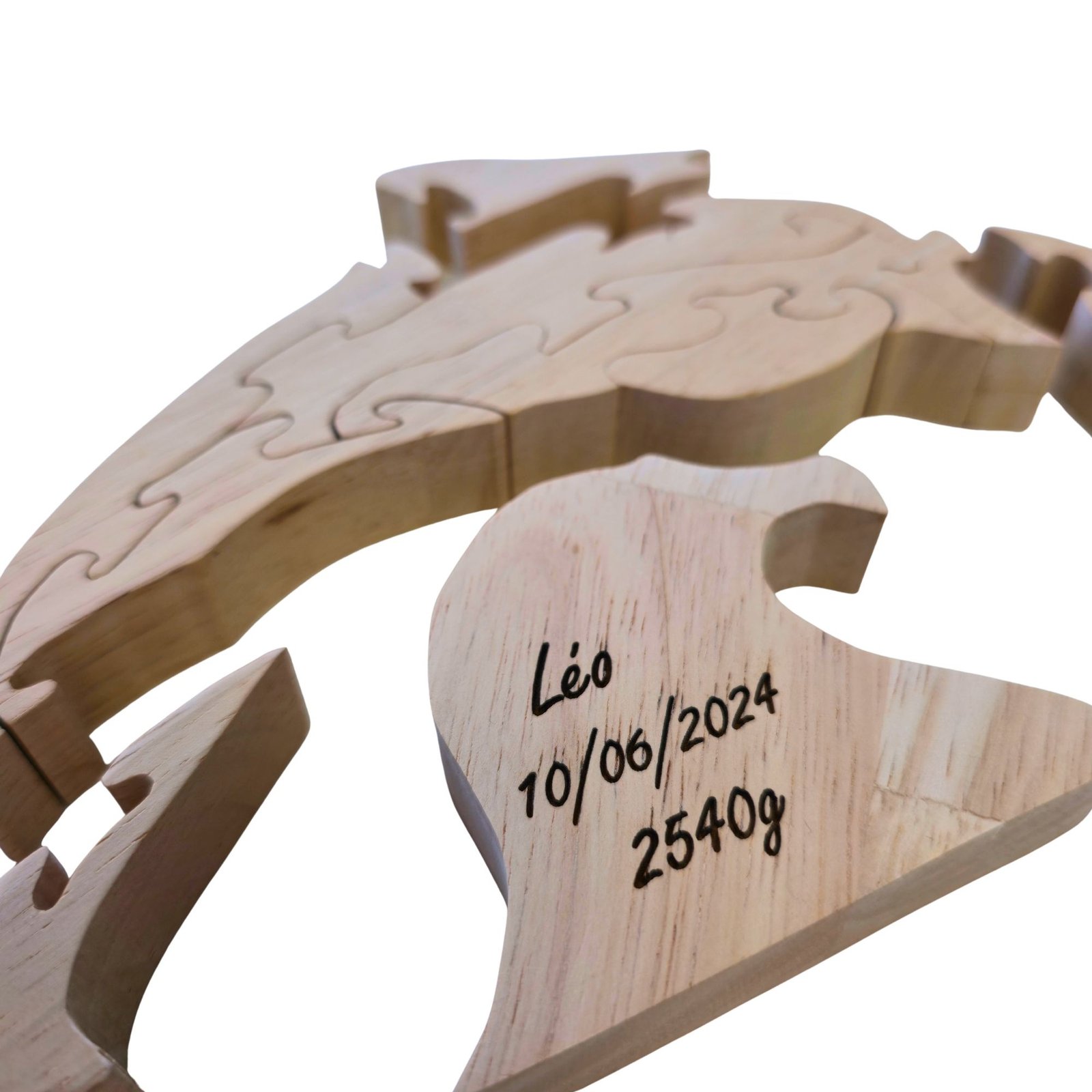 Puzzle dauphin en bois – Image 3