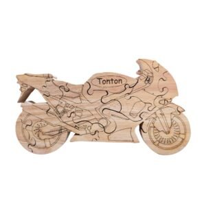 Puzzle moto personnalisé en bois