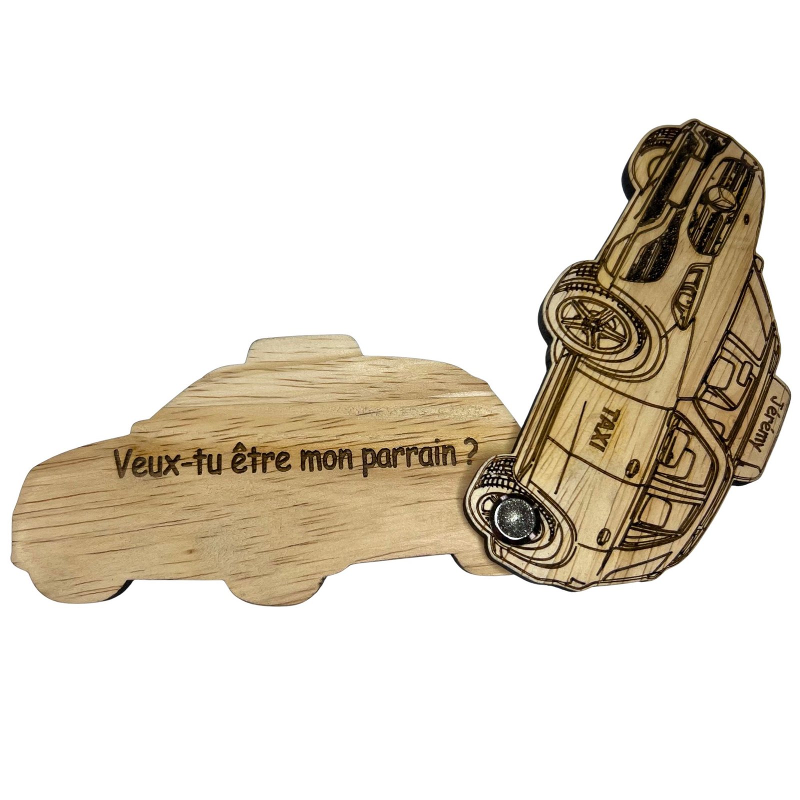 Taxi personnalisé en bois – Image 2