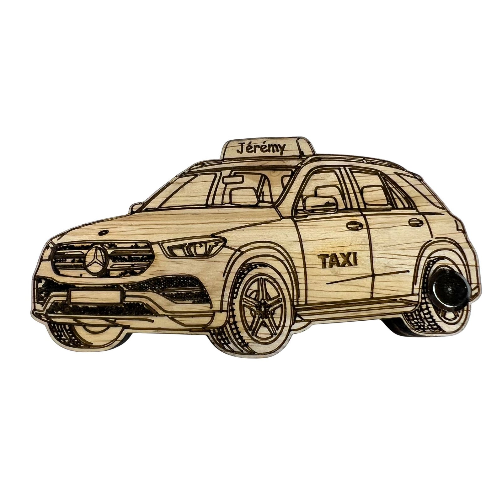 Taxi personnalisé en bois